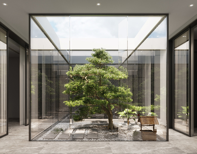 350平獨(dú)棟別墅輕奢風(fēng)露天樓頂裝修設(shè)計(jì)效果圖